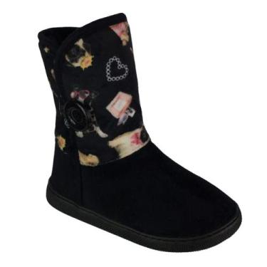 Imagem de Bota Infantil Leffa 942 Pets, Preto, 27-28