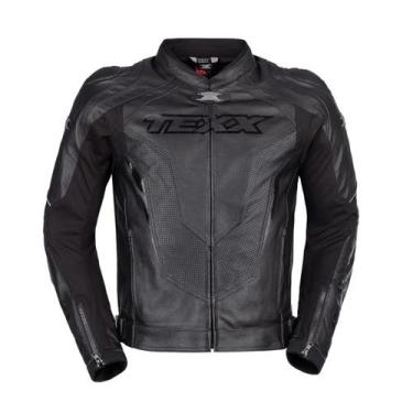 Imagem de Jaqueta Couro Cupim Masculina Moto Proteção Texx Sniper, 5XL, PRETA