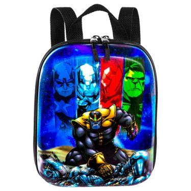 Imagem de Mochila Lancheira Escolar Reforçada Bolsa Marvel Avengers Impermeável 