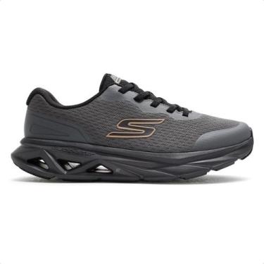 Imagem de Tênis Skechers Glide Step Vortex Masculino, Chumbo, Preto, 46