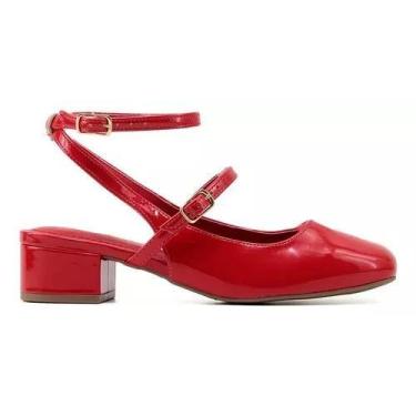 Imagem de Scarpin Feminino Via Marte 070-001, Vermelho, 36