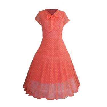 Imagem de Vestido Midi de Tule Com Laço - KY ESTILO, GG, Coral