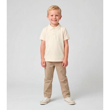 Imagem de Polo Infantil Masculina Trick Nick Bege, 12, Bege