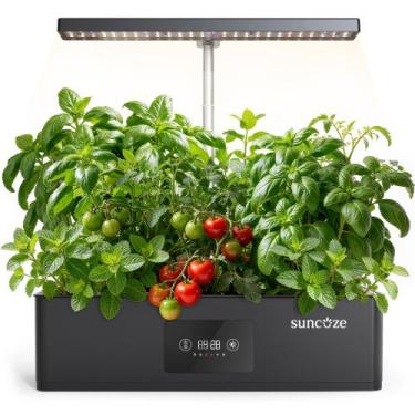 Imagem de Kit de Hidroponia SUNCOZE IG1008 com Luz de Cultivo LED 24W e 12 Pods