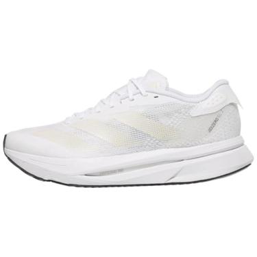 Imagem de adidas Tênis de corrida feminino Adizero Sl2 W, Branco/Zero Metálico/Cinza Dash, 8 Wide
