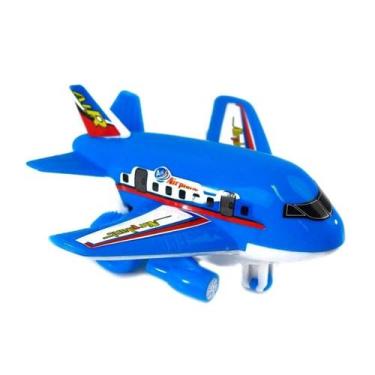 Imagem de Avião A Fricção De Brinquedo aviãozinho boeng Infantil Cor:Branco - AR