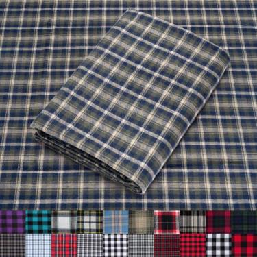 Imagem de Flanela xadrez tartan azul e verde 100% algodão 15 cm - Marca Própria