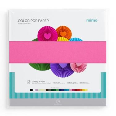 Imagem de Papel Color Pop Rosa Pink Mimo - 30,5 x 30,5 cm - 180 gr - 25 unds