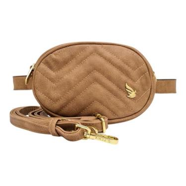 Imagem de Bolsa Pochete Transversal Feminina Matelassê Chevron Alça Regulável Fi