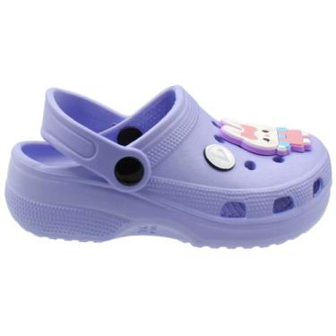 Imagem de Clog Infantil Yvate Aplique Coelhinha Menina, Lilás, 23