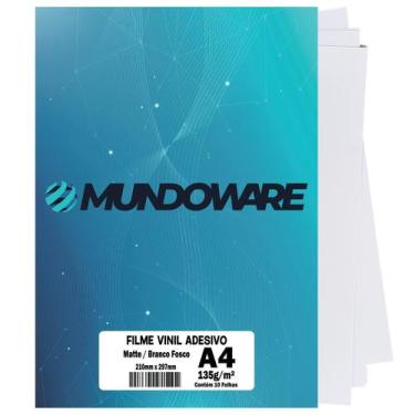 Imagem de Vinil Branco Fosco Matte Adesivo 135g A4 À Prova D'Água Filme Autoades