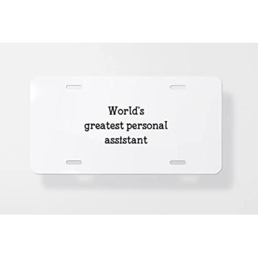 Imagem de Worlds Greatest Personal Assistant Capa para placa de licença - Novidade capa para placa de carro - Capa de moldura para placa de carro 15 x 30 cm