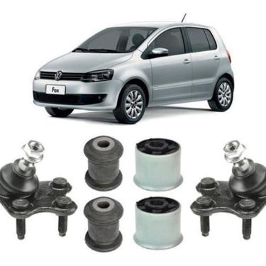 Imagem de Kit 4 Bucha Maior Menor Pivô Bandeja Dianteira Fox 11 12 13