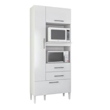 Imagem de Armário Multiuso Atualle 3 Portas E 2 Gavetas Branco Brilho