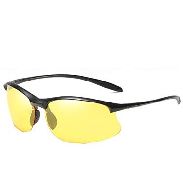 Imagem de Óculos de sol polarizados anti-uv máscara masculina de condução óculos de sol masculino óculos de proteção gafas de sol,preto,amarelo,Z