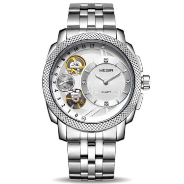 Imagem de Relógio Masculino Luxuoso de Quartzo em Aço Inoxidável Design Criativo Resistente a Agua