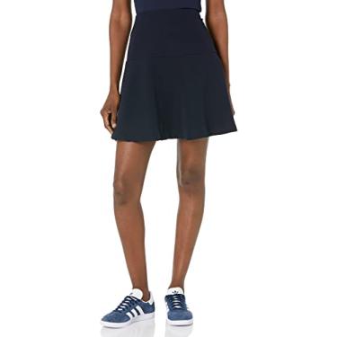 Imagem de Tommy Hilfiger Saia feminina justa e larga, Meia-noite, 6