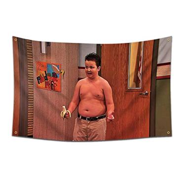 Imagem de Bandeira Fvieon Gibby iCarly sem camisa, faixa 3 x 5 pés, pôster engraçado resistência UV desbotamento e decoração de dormitório de faculdade