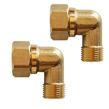 Imagem de MISSMIN Conector adaptador de cotovelos para torneira de banheira e banheira Old Clawfoot para linha de água, 3/4 IPS fêmea para 1/2 IPS macho, 1 par