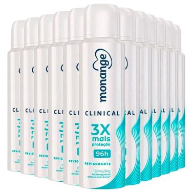 Imagem de Kit Desodorante Aerosol Monange Clinical Revigorante 150ml 6 Unidades
