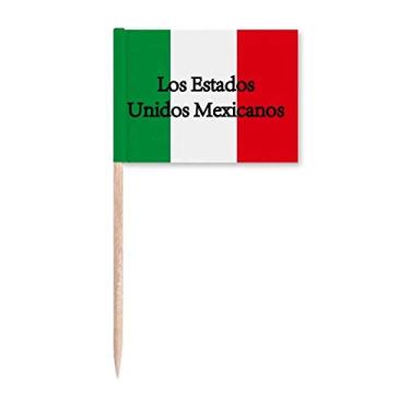 Imagem de Bandeira mexicana norte-americana representando palito de dente marcadores decoração de festa