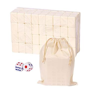 Mini portátil 144 conjunto de Mahjong Mah jong mesa de juego