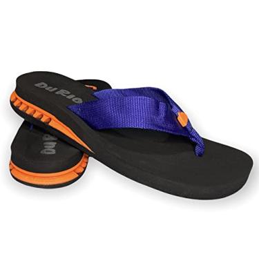 Imagem de Chinelo Masculino Com Salto DuRio Air Para Esporão Fascite Plantar Ortopédico Vegano (Azul, br_footwear_size_system, adult, numeric, numeric_44)