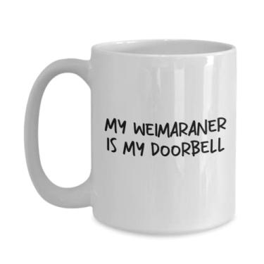 Imagem de DogsMakeMeHappy Caneca Weimaraners, presente Weimaraners, presente para Weimaraners, ideia de presente de aniversário de Natal