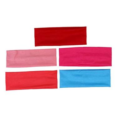 Imagem de 5 Unidades Faixas De Cabelo De Ioga Para Cabelos Femininos Faixa De Cabelo Feminina Tiaras Antiderrapantes Para Mulheres Bandana De Suor Absorver o Suor Cordão Homem e Mulher