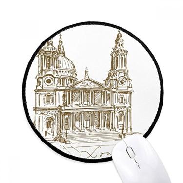 Imagem de Mouse pad St.Paul's Cathedral England Londres Tapete redondo para escritório para computador
