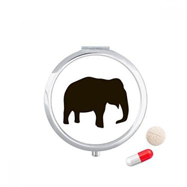 Imagem de Porta-comprimidos, porta-comprimidos, porta-comprimidos, elefante preto, porta-remédios