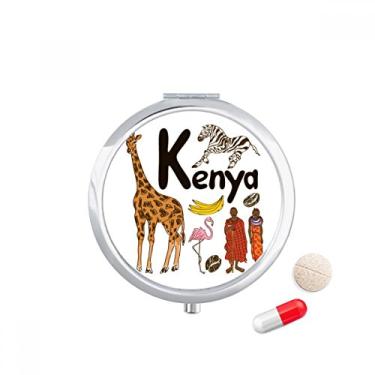 Imagem de Caixa de comprimidos Kenya National Symbol com padrão de ponto de referência para remédios