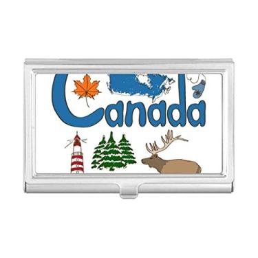 Imagem de Carteira de bolso com estampa de marco nacional do Canadá, porta-cartões