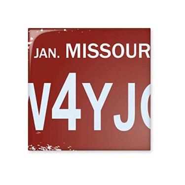 Imagem de Decalque brilhante de azulejo de cerâmica com padrão de número de carro americano EUA