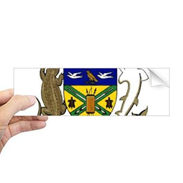 Imagem de DIYthinker Adesivo retangular com emblema nacional das Ilhas Salomão, decalque para janela