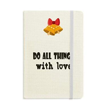 Imagem de Caderno com texto inglês Things With Love Journal mas Jingling Bell