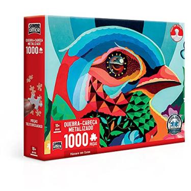 Imagem de Pássaro em Cores - Quebra-cabeça Metalizado - 1000 peças - Toyster Brinquedos