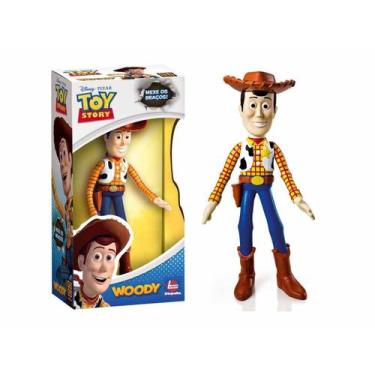 Imagem de Boneco Wood Toy Story Brinquedo Xerife Vinil Articulado 18cm - Lider B