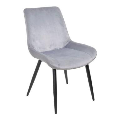 Imagem de Cadeira Provença Veludo Cinza e Preta
