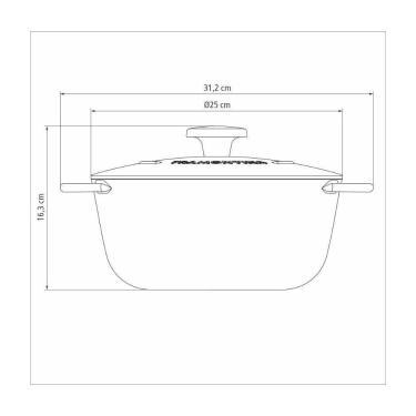 Imagem de Caçarola Tramontina Ferro Esmaltado Excellent 24 Cm 4 L