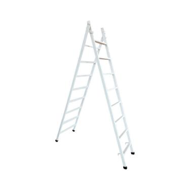 Imagem de Escada Extensiva Em Aço 08x14 Degraus Branco - Cor: Branco