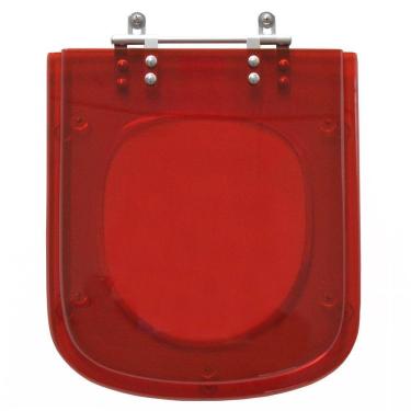 Imagem de Assento Sanitario Poliester Bali Vermelho Translucido para vaso Incepa