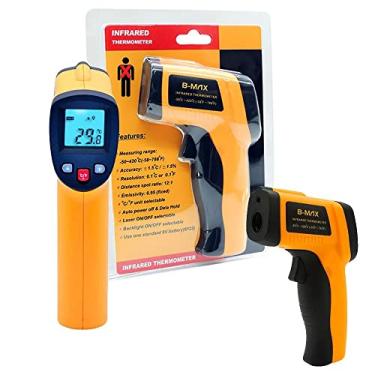 Imagem de Termometro Industrial Culinaria a Laser Para Forno Freezer -50º A 380ºC Digital Sem Contato LCD Termômetro Infravermelho Pirômetro de Testador De Temperatura IR Industrial com Emissividade Ajustável