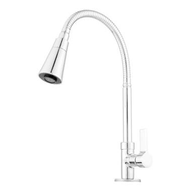 Imagem de Torneira Cozinha Bancada Gourmet Cônico Cromado C-65