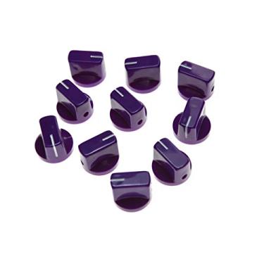Imagem de KAISH 10 botões de pedal de efeito AMP para guitarra, botão ponteiro com parafuso de ajuste roxo