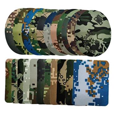 Imagem de Adesivos de reparo F Fityle com ferro de passar roupas jeans casaco decorativo 12,5 x 9,5 cm – Multicolorido, 22 peças de camuflagem