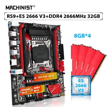 Imagem de MACHINIST-X99 RS9 Motherboard Kit  LGA 2011-3  Xeon E5 2666 V3 Processador  CPU  32GB  4x8GB
