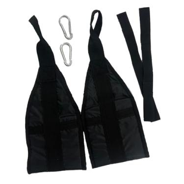 Imagem de kowaku Ab tonificação cintos abdominal trainer cinto prático porta pendurado antiderrapante exercício casa puxar para cima barra acessório pendurado ab, preto