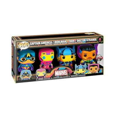 Imagem de FUNKO POP! Blacklight: Marvel 4 Pack Captain America / Iron Man / Thor / Doctor Strange **FUNKOFILIA STORE**