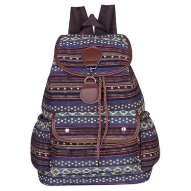Imagem de Saco Viagem Do Vintage Mochila Do Ensino Médio Faculdade Mochila Capacidade Bookbags Mo...